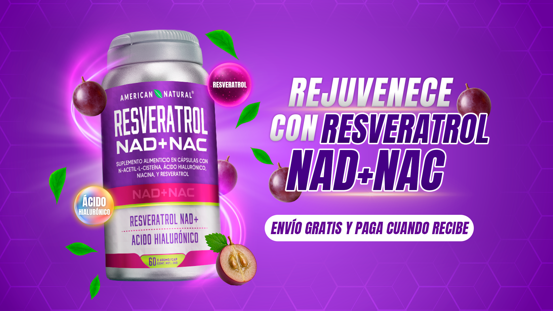 Resveratrol, NAD+ y NAC