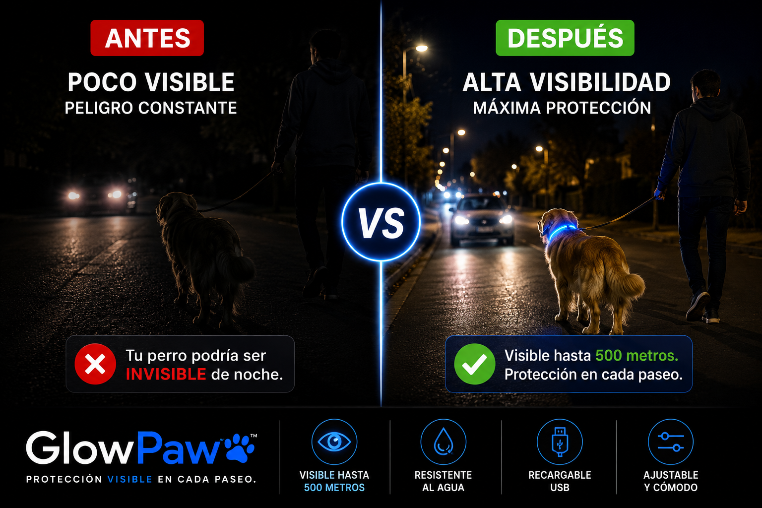 Tu perro ya no será invisible de noche.