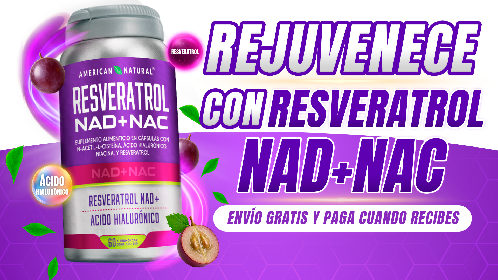 Resveratrol, NAD+ y NAC