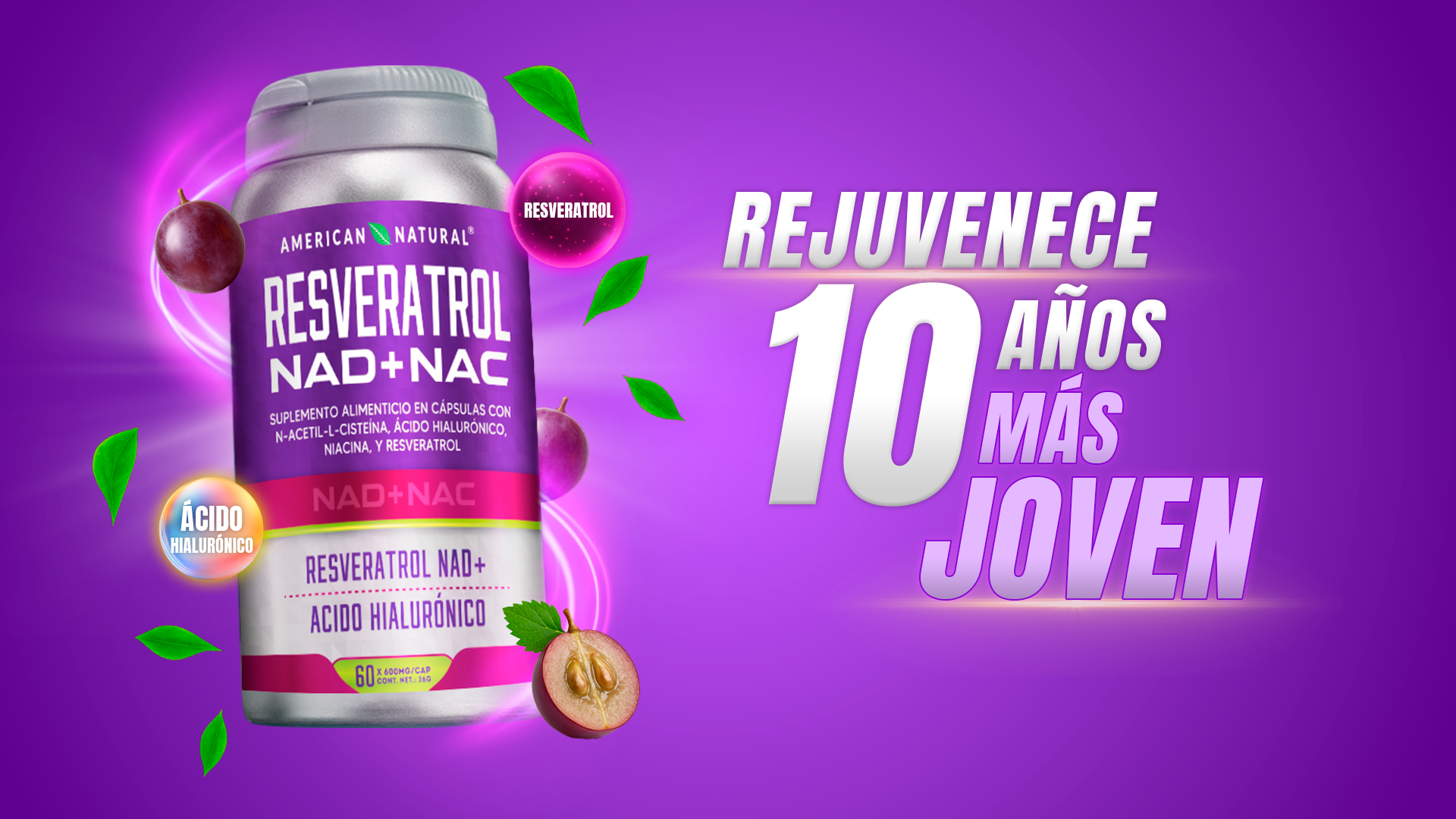 Resveratrol, NAD+ y NAC